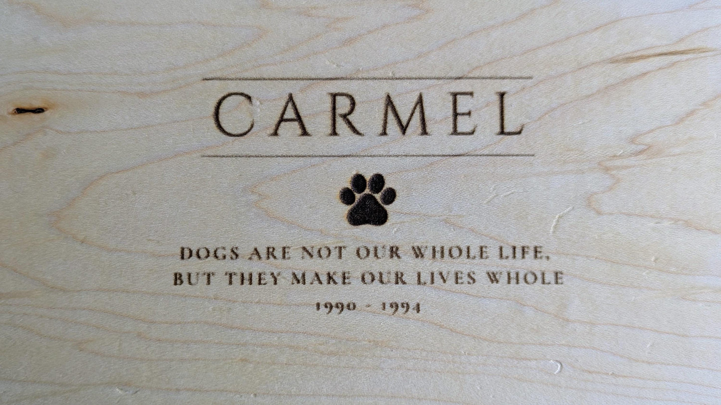 Handmade Wooden Pet Urn