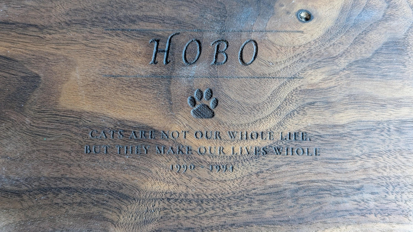 Handmade Wooden Pet Urn