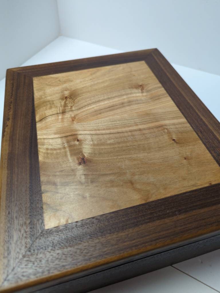 Walnut and Ambrosia Maple Keepsake Box