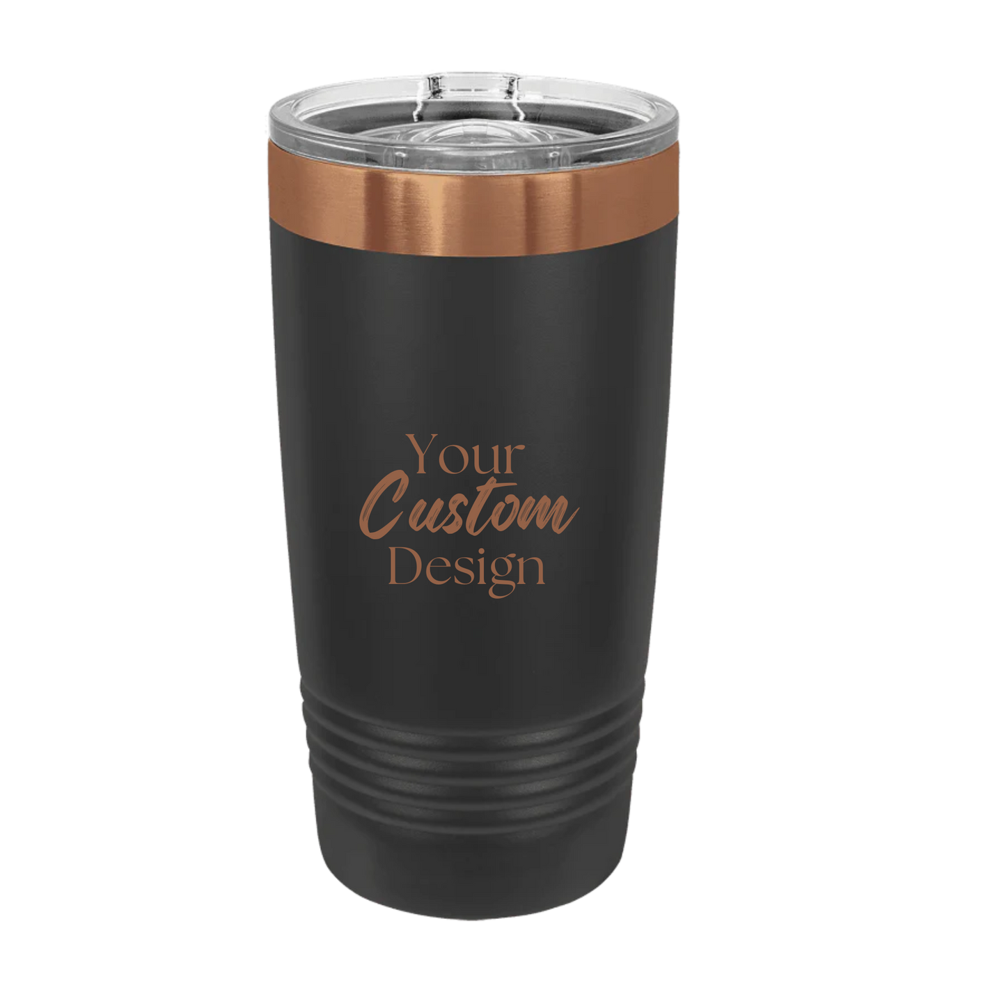20 oz Stainless Steel Tumbler with Sliding Lid, Custom Engraving