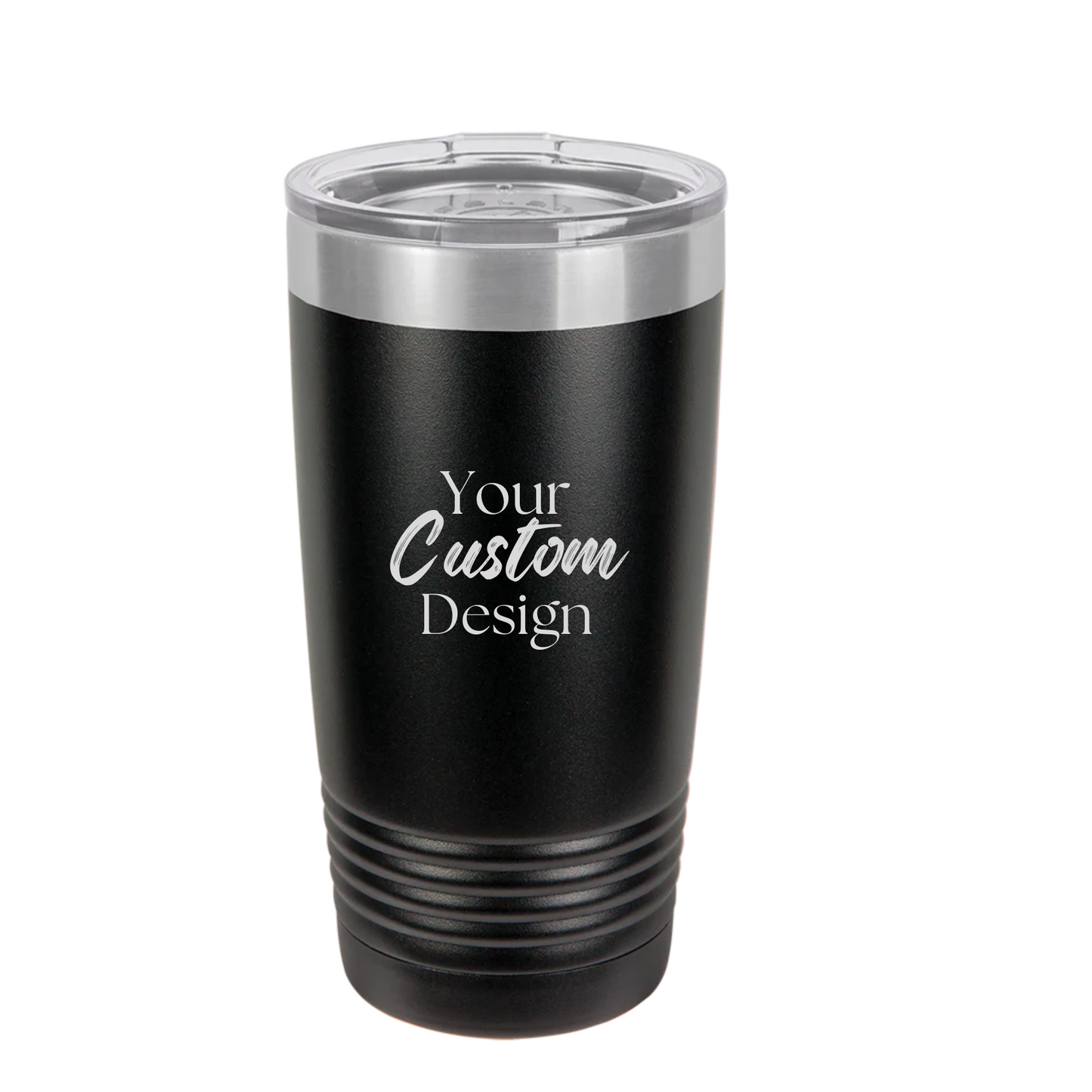 20 oz Stainless Steel Tumbler with Sliding Lid, Custom Engraving