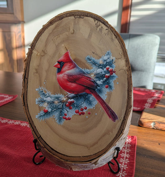 Winter Cardinal Birch Cookies