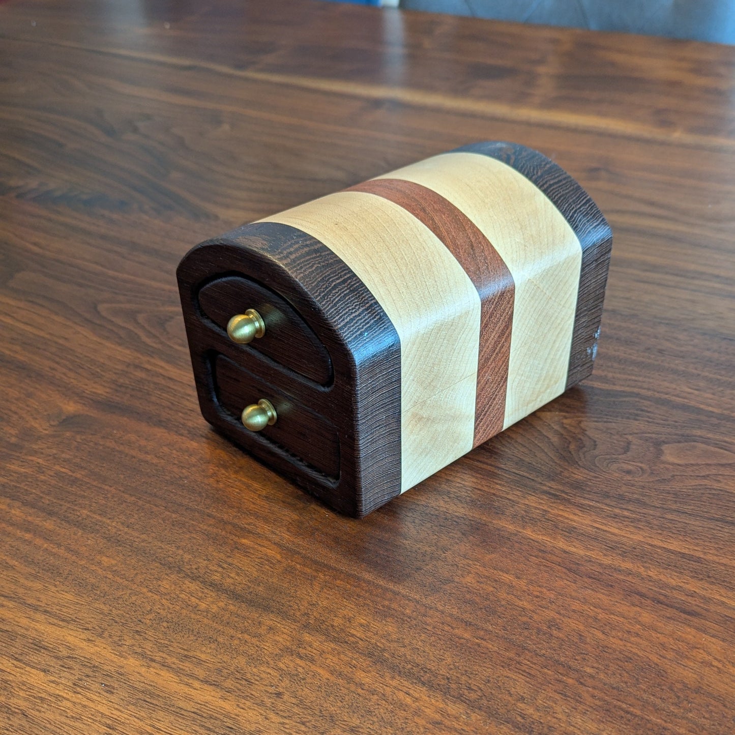 Bandsaw Box – Wenge, Maple & Brazilian Cherry - 1