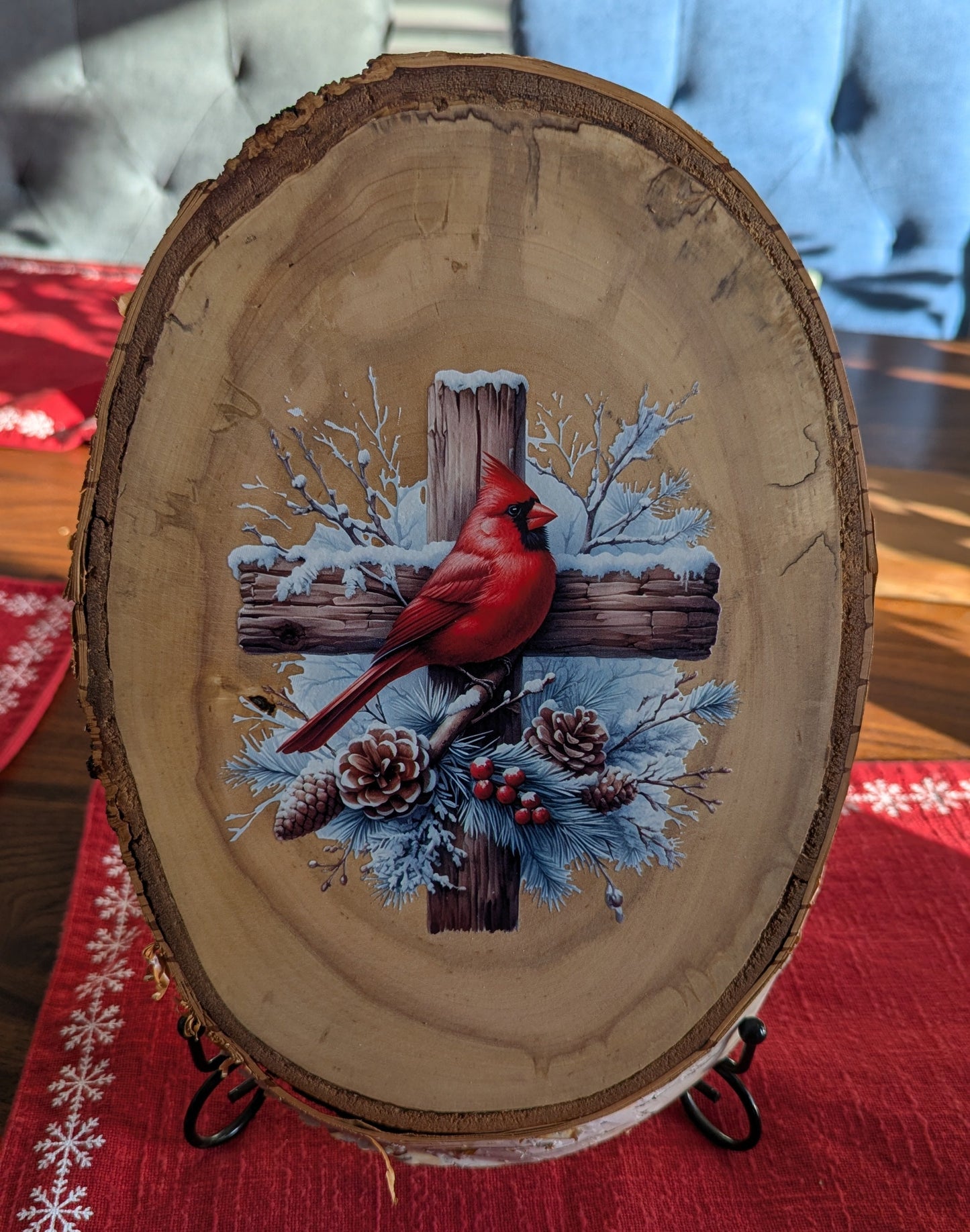 Winter Cardinal Birch Cookies