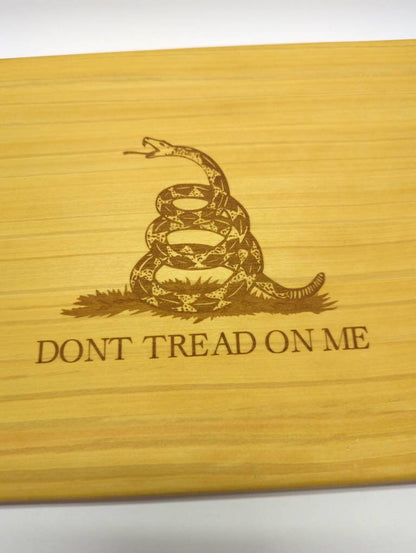 Laser Engraved Handmade Dont Tread On Me Cutting Board