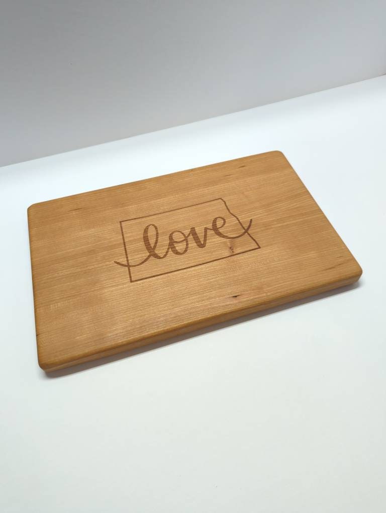 Laser Engraved Handmade Cherry Cutting Boards