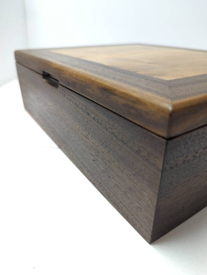 Walnut and Ambrosia Maple Keepsake Box