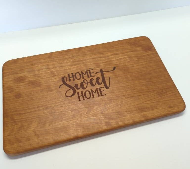 Laser Engraved Handmade Cherry Cutting Boards