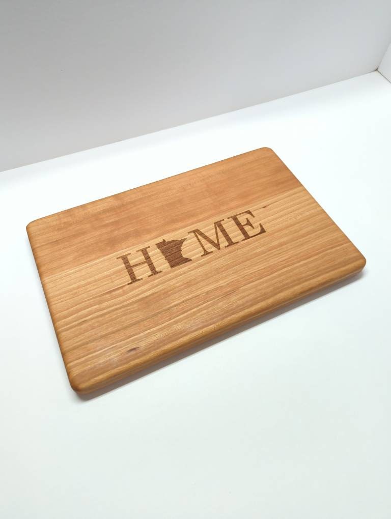 Laser Engraved Handmade Cherry Cutting Boards