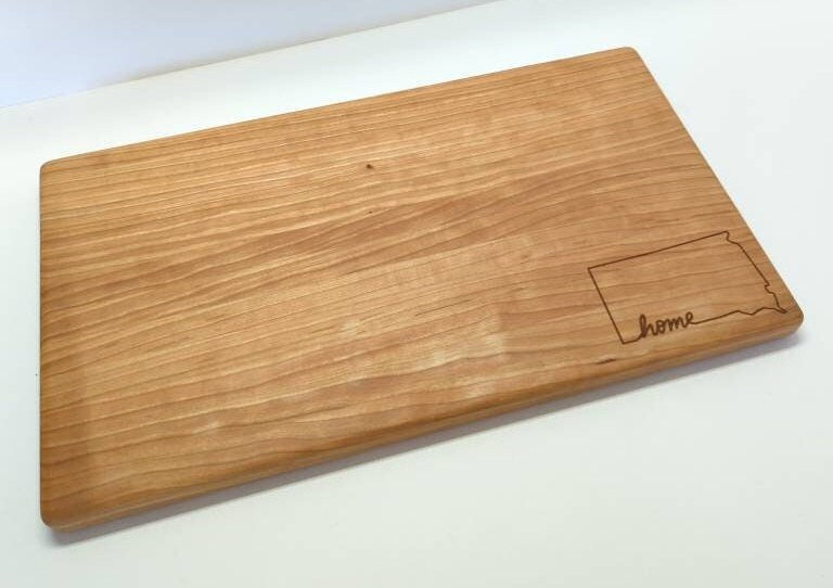 Laser Engraved Handmade Cherry Cutting Boards