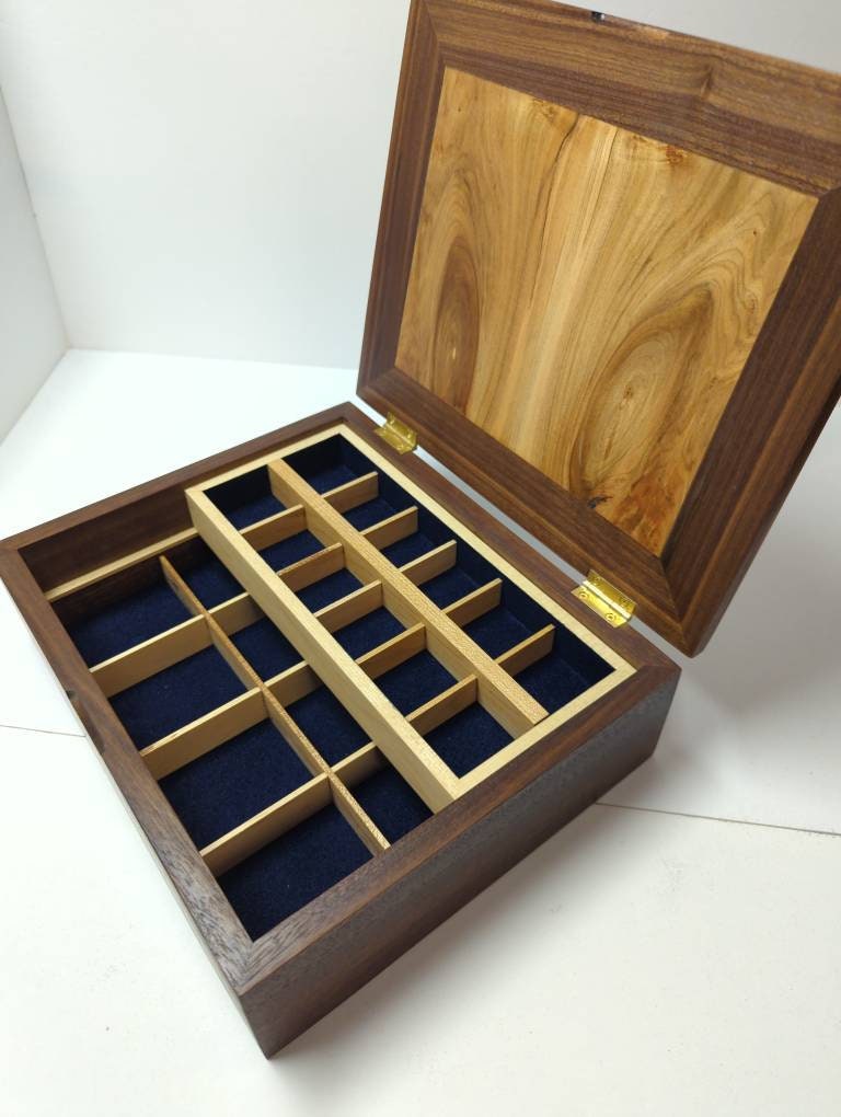 Walnut and Ambrosia Maple Keepsake Box