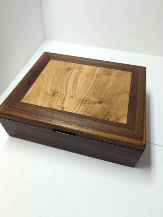 Walnut and Ambrosia Maple Keepsake Box