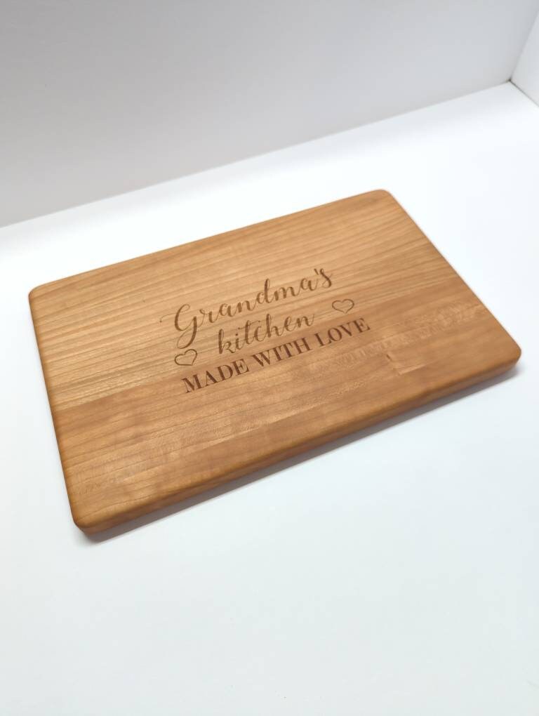 Laser Engraved Handmade Cherry Cutting Boards