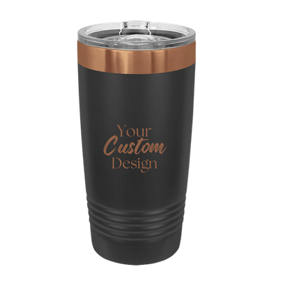 20 oz Stainless Steel Tumbler with Sliding Lid, Custom Engraving