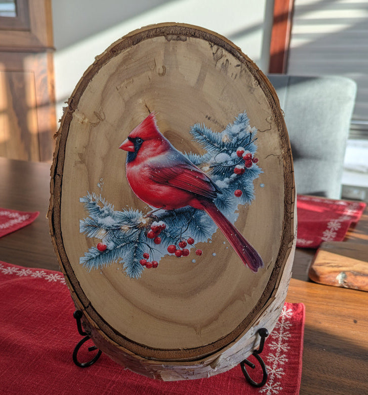 Winter Cardinal Birch Cookies