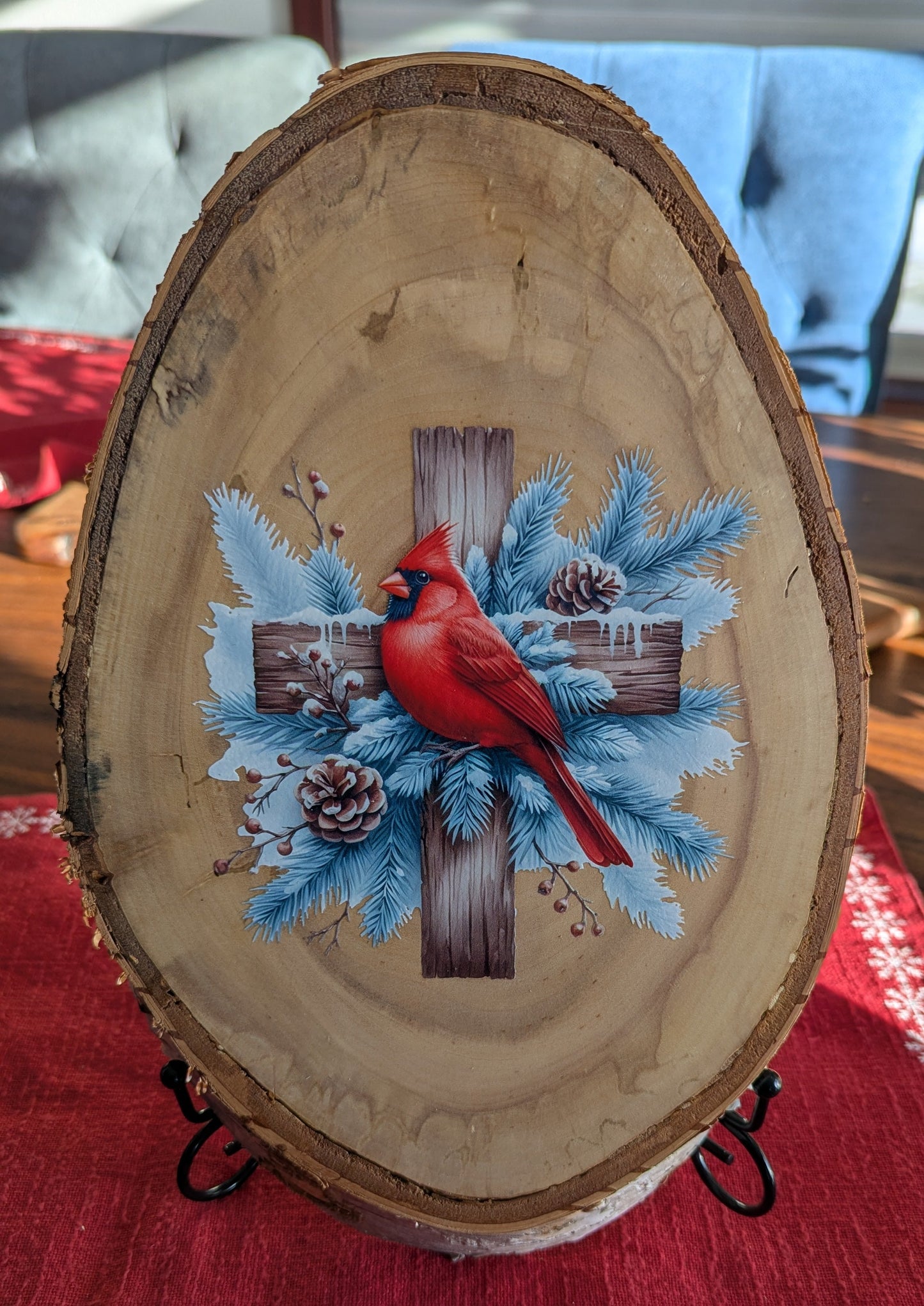 Winter Cardinal Birch Cookies